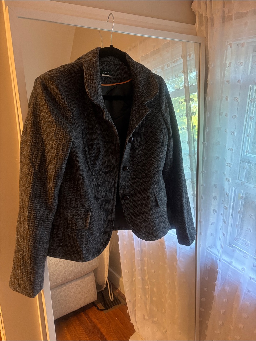 J. Crew Charcoal Gray Wool Blend Blazer